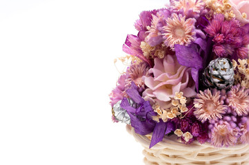 Basket of dried flowers
