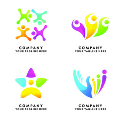 Colorful kids premium logo design