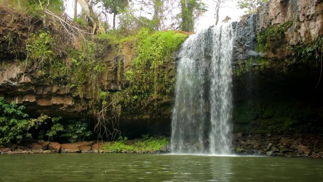 Katieng epic waterfall rainforest in the jungle of Banlung, Ratanakiri