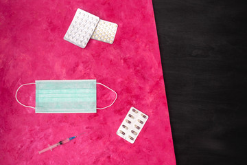 Medical concept. Viruses and protection from them.