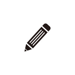 Simple pencil flat icon design vector