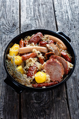 Old fashioned french Alsace dish choucroute garnie