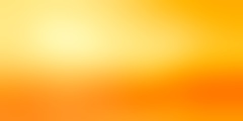 Yellow orange vibrant empty blur background. Large format banner. Bright abstract illustration. Shiny defocus texture.