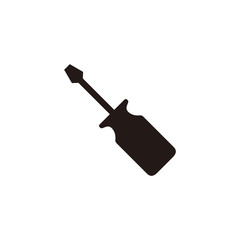 Simple screwdriver flat icon design vector