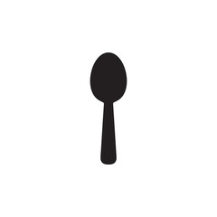 Simple spoon flat icon design vector