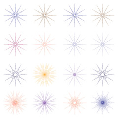 Set of geometric ornaments