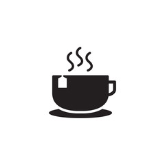 Simple tea flat icon design vector