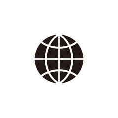 Simple world flat icon design vector