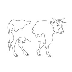 Farm animal. Vector graphics in a minimalistic style. Cattle.