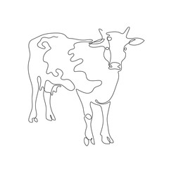 Farm animal. Vector graphics in a minimalistic style. Cattle.