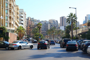 Beirut, Lebanon - Daily life at Corniche Ain el Mreisseh