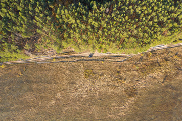 country road, view from above