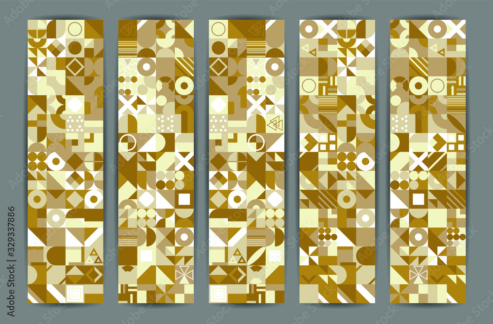 Poster abstract shapes compositions. colorful vector background