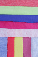multicolored patches of fabric on a white background