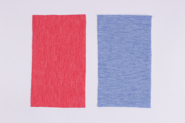 Fototapeta premium multicolored patches of fabric on a white background
