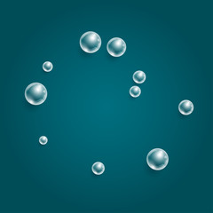 Background with transparent bubbles