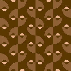 Repeated geometric forms. Abstract vector seamless pattern.