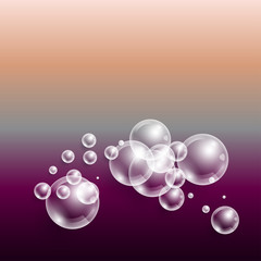 Background with transparent bubbles