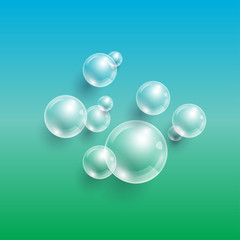 Background with transparent bubbles