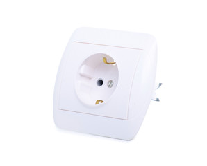 socket electricity power equipment device on white background isolation