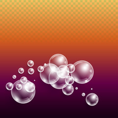 Background with transparent bubbles