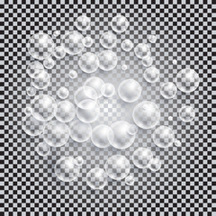 Background with transparent bubbles