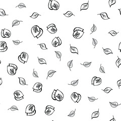 Leaves Seamless vector Pattern. Flat style floral Background. 