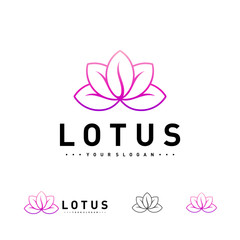 Luxury Lotus logo design vector template, Lotus flower logo concept icon, Creative symbol