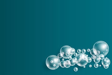 Background with transparent bubbles