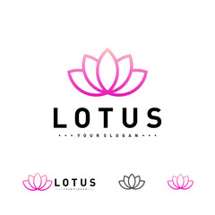 Luxury Lotus logo design vector template, Lotus flower logo concept icon, Creative symbol