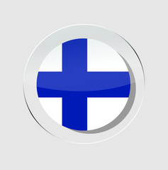 Finland flag state circle icon with a white background
