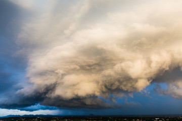 Cloud storm before having a heavy raining 