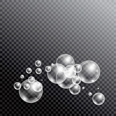 Background with transparent bubbles