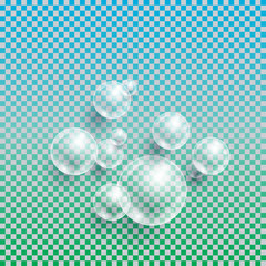Background with transparent bubbles
