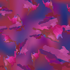 UFO camouflage of various shades of violet, pink, red and brown colors