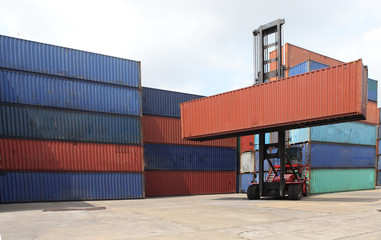Logistics Industrial Container Cargo freight ship for Concept of fast or instant shipping