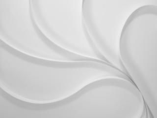 3D twisted curve architecture  Geometric white background Abstract