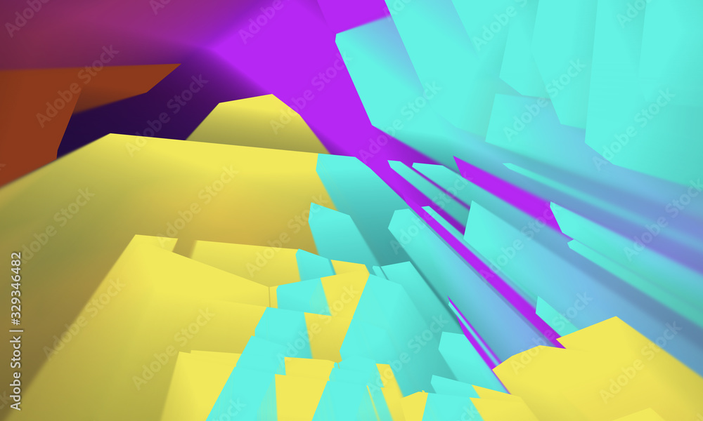 Poster Bright artistic splashes with abstract color texture. Modern futuristic pattern. dynamic background