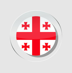 georgia country flag circle icon with white background
