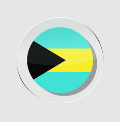 Bahamas country flag circle icon with a white background