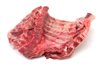 Raw Pork Ribs Isolated On White Background