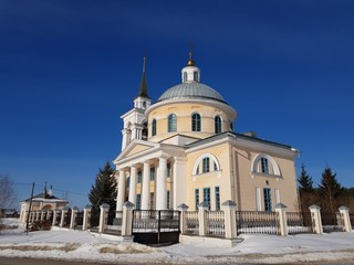 Fototapeta na wymiar Ancient stone Orthodox Christian church