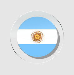 Argentine country flag circle icon with a white background