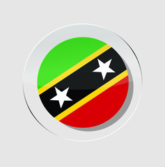 circle icon of the saint nevis and kitts country flag with a white background