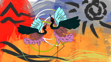 Dancing storks 11
