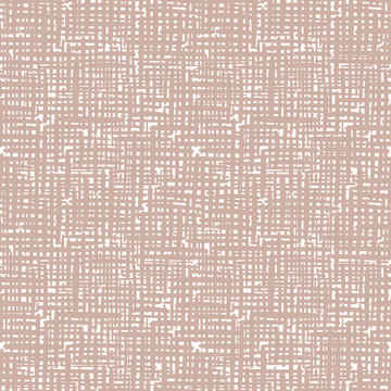 Vector canvas surface texture seamless pattern background. Organic brush stroke effect cloth backdrop. Beige repeat fabric style with interlocking weave. All over linen print for packaging, stationery