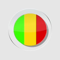 Fototapeta premium the mali country flag circle icon with a white background