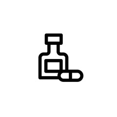 Vector illustration, capsule and bottle icon design