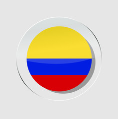 Colombian country flag circle icon with a white background