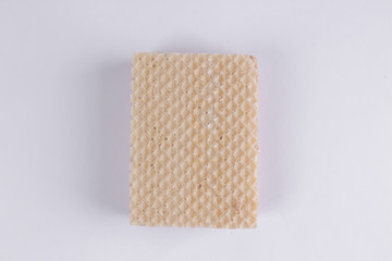Top view of waffles isolated on a white background, waffles